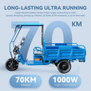 Heavy-Duty 1000W Electric Cargo Tricycle With Canopy (SAK12863)