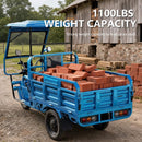 Heavy-Duty 1000W Electric Cargo Tricycle With Canopy (SAK12863)