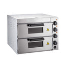 Heavy-Duty Electric 2000W Indoor Commercial Countertop Double Deck Pizza Oven (SAK36147)