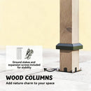 [08X10] Alora Heavy-Duty Fir Wood Hardtop Gazebo With Galvanized Steel Roof And Ceiling Hooks (SAK29467)
