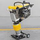 Heavy Duty Gas Powered Impact Dirt Rammer Jumping Jack Tamper Plate Ground Compactor W/ Wheels, 6.5HP (SAK57684)