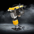 Heavy Duty Gas Powered Impact Dirt Rammer Jumping Jack Tamper Plate Ground Compactor W/ Wheels, 6.5HP (SAK57684)