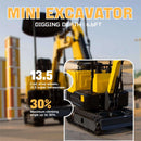 Heavy-Duty Mini 13.5HP 1.0T Excavator Crawler Digger With Bucket (SAK31702)