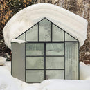 [10X12FT] Heavy-Duty Outdoor Walk-In Polycarbonate Patio Greenhouse With Sliding Doors & Vents (SAK92846)