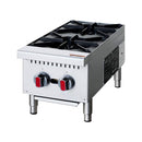 Heavy-Duty Stainless Steel Commercial 2-Burner 50K BTU Countertop Gas Stove Range (SAK29475)