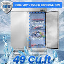 Large 49 Cu.Ft Two Door Stainless Steel Commercial Industrial Restaurant Freezer, 54-Inch (SAK57246)