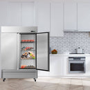 Large 49 Cu.Ft Two Door Stainless Steel Commercial Industrial Restaurant Freezer, 54-Inch (SAK57246)