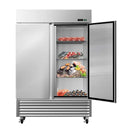 Large 49 Cu.Ft Two Door Stainless Steel Commercial Industrial Restaurant Freezer, 54-Inch (SAK57246)
