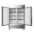 Large 49 Cu.Ft Two Door Stainless Steel Commercial Industrial Restaurant Freezer, 54-Inch (SAK57246)