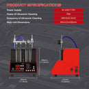 Heavy-Duty Ultrasonic Fuel Gas Injector Car Cleaner Tester Machine, 4 Cylinder (97236540)
