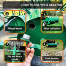 Heavy-Duty Water-Filled Pull-Behind Spike Roller Lawn Aerator (SAK28193)