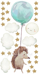 Hot Air Balloons and Planes Set - Fabric Nursery Wall Art Decals