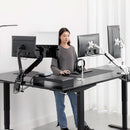 Height Adjustable L Shaped Standing Desk With Spacious Surface