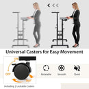 Height Adjustable Mobile Desk with Tilting Top and Wheels