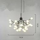 Heracleum firefly gold glass ball chandelier dining room light