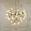 Heracleum firefly gold glass ball chandelier dining room light