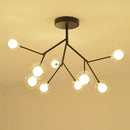 Heracleum firefly gold glass ball chandelier dining room light