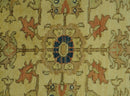 Heriz Traditional Design Gold And Rust 5x6.7 Hand Knotted Wool Area Rug