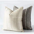 Herringbone jacquard cushion cover beige & white living room pillow
