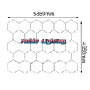 Hexagon led car detailing light noble logo garage ceiling panel
