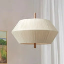 Hexagonal cream hemp rope rattan pendant light for dining room