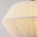 Hexagonal cream hemp rope rattan pendant light for dining room