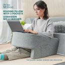 Hexagonal gray gaming arm rest pillow bedroom reading cushion