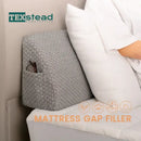 DecorBites™ Bed Headboard Pillow Wedge - Mattress Gap Filler for Comfortable Sleep