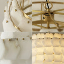 Hexagonal Layered Alabaster Chandelier