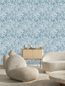 Stylish Blue Abstract Pattern Wallpaper