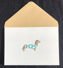 PolkaDot Sweater Dachshund Notecard