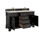 James Martin Brookfield 60" Double Bathroom Vanity, Black Onyx