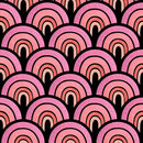 Brightly Pink Rainbows Wallpaper