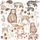 Woodland animals and Pine Trees - Fabric Nursery Wall Art Decals