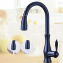 High arch gold brass kitchen faucet with pull out sprayer