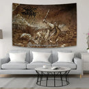 Hippie black metal tapestry flag size chart for bedroom art