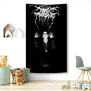 Hippie black metal tapestry flag size chart for bedroom art