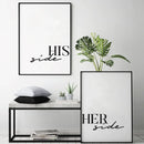 His Side Her Side Canvas