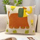 Historical cartoon oil painting embroidery throw pillow living room