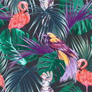 Exotic Leaves and Parrots Wallpaper
