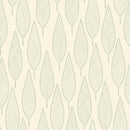 Beige Wallpaper with Leaves Pattern