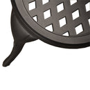 Modern Outdoor Patio Garden Aluminum 3 Piece Bistro Set in Sand Black