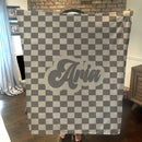 Retro Checkers name blanket - Available in 16 colors - Personalized with a name - the perfect gift