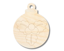 Unfinished Wood Etched Holly Ornament Shape | Paint By Line Crafts | up to 30" DIY