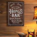 Home Bar Metal Sign