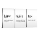 Home Family Love Canvas
