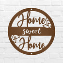 Metal Wall Art - Home Sweet Home Name Sign