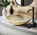 Honey Onyx Marble Vessel Sink