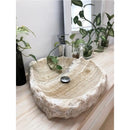 Handcrafted Honey Onyx Translucent Premium Natural Stone Vessel Sink 19x19x5 Inch