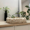 Handcrafted Honey Onyx Translucent Premium Natural Stone Vessel Sink 19x19x5 Inch